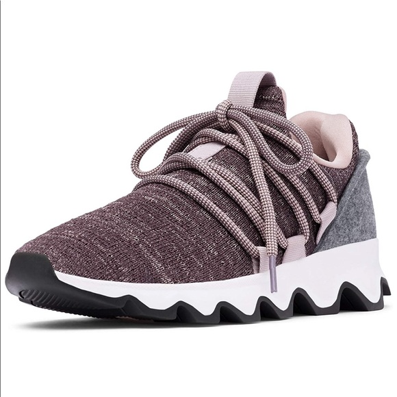 sorel kinetic lace sneaker purple sage